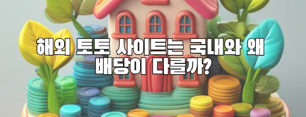 해외 토토 사이트는 국내와 왜 배당이 다를까?