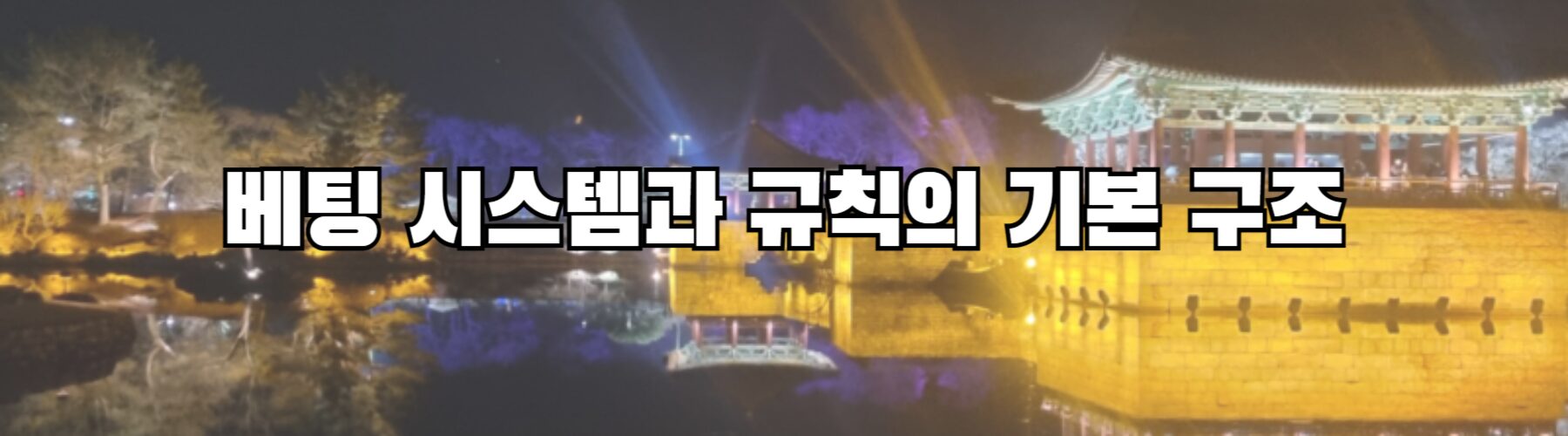 베팅 시스템과 규칙의 기본 구조