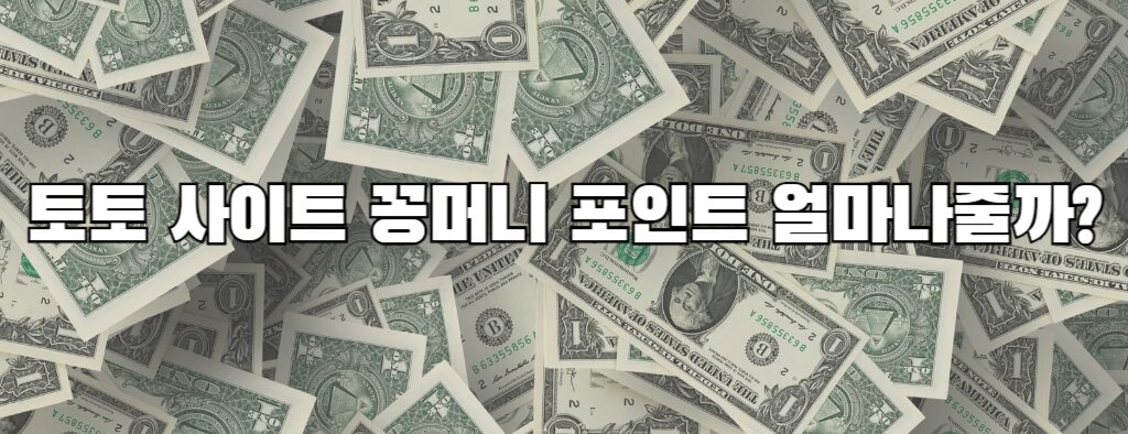 토토 사이트 꽁머니 포인트 얼마나줄까?